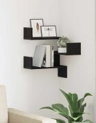 vidaXL Стенен рафт Монтиране на стена Черния дъб 40 x 40 x 495 см