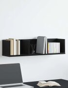 vidaXL Стенен рафт Монтиране на стена Черния дъб 75 x 18 x 18 см