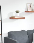vidaXL Стенен рафт Монтиране на стена Червено 40 x 235 x 38 см