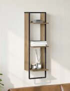 vidaXL Стенен рафт Монтиране на стена Дъб 30 x 25 x 100 cm