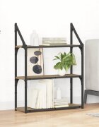 vidaXL Стенен рафт Монтиране на стена Дъб 60 x 21 x 785 cm