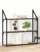 vidaXL Стенен рафт Монтиране на стена Дъб 80 x 21 x 785 cm