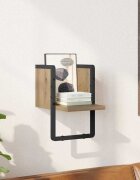vidaXL Стенен рафт Монтиране на стена Дъб Артизан 20 x 25 x 30 cm
