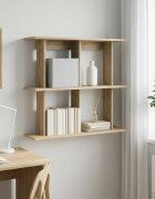 vidaXL Стенен рафт Монтиране на стена Дъб сонома 80 x 20 x 75 см