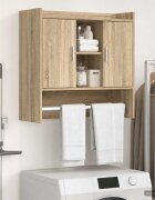 vidaXL Стенен рафт Монтиране на стена Дъб сонома 80 x 36 x 80 см