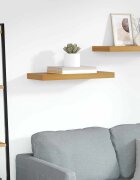 vidaXL Стенен рафт Монтиране на стена Кафяво 60 x 235 x 38 cm