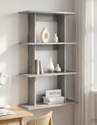 vidaXL Стенен рафт Монтиране на стена Сив Сонома 56 x 20 x 90 см