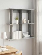 vidaXL Стенен рафт Монтиране на стена Сив Сонома 80 x 20 x 75 см