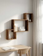 vidaXL Стенен рафт Монтиране на стена Старо дърво 915 x 15 x 76 см