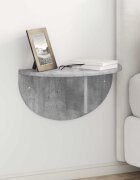 vidaXL Стенен рафт Монтиране на стена Циментено сиво 48 x 24 x 24 см