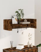 vidaXL Стенен рафт опушен дъб 100x35x305 см инженерно дърво