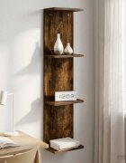 vidaXL Стенен рафт Опушен дъб 22 x 15 x 100 см Инженерна дървесина
