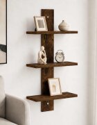 vidaXL Стенен рафт Опушен дъб 30 x 13.5 x 64.5 cm Инженерна дървесина