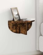 vidaXL Стенен рафт Опушен дъб 38 x 19 x 19 cm Инженерна дървесина