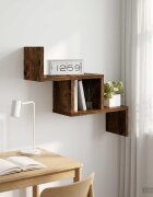 vidaXL Стенен рафт Опушен дъб 48 x 15 x 42 см Инженерна дървесина
