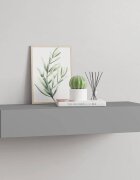 vidaXL Стенен рафт с чекмедже сив 60x235x10 см МДФ