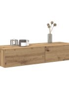 vidaXL Стенен рафт с чекмеджета 100x36x19 см инженерно дърво