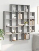 vidaXL Стенен рафт Сив Сонома 100 x 13 x 100 см Инженерна дървесина