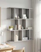 vidaXL Стенен рафт Сив Сонома 102 x 20 x 96 см Инженерна дървесина