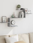 vidaXL Стенен рафт сив сонома 104x15x49 см инженерно дърво