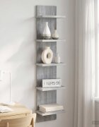 vidaXL Стенен рафт Сив Сонома 22 x 15 x 100 см Инженерна дървесина