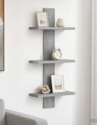 vidaXL Стенен рафт Сив Сонома 30 x 13.5 x 64.5 cm Инженерна дървесина