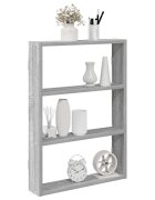 vidaXL Стенен рафт сив сонома 43x9x60 см инженерно дърво
