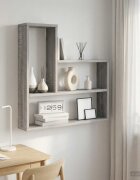 vidaXL Стенен рафт Сив Сонома 60 x 11 x 60 см Инженерна дървесина