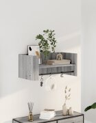 vidaXL Стенен рафт сив сонома 705x35x305 см инженерно дърво