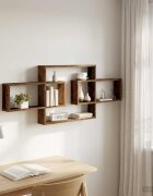 vidaXL Стенен рафт Старо дърво 130 x 10 x 50 см Инженерна дървесина