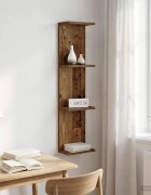vidaXL Стенен рафт Старо дърво 22 x 15 x 100 см Инженерна дървесина