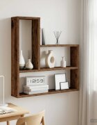 vidaXL Стенен рафт Старо дърво 60 x 11 x 60 см