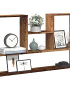 vidaXL Стенен рафт старо дърво 99x15x60 см инженерно дърво