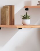 vidaXL Стенен рафт светлокафяв 40x50x(2-4) см обработен масивен дъб