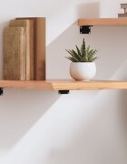 vidaXL Стенен рафт светлокафяв 40x60x(2-4) см обработен масивен дъб