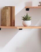 vidaXL Стенен рафт светлокафяв 40x60x2 см обработен масивен дъб