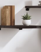 vidaXL Стенен рафт тъмнокафяв 40x60x(2-4) см обработен масивен дъб