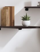 vidaXL Стенен рафт тъмнокафяв 40x60x2 см обработен масивен дъб