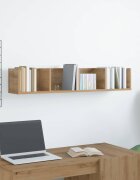 vidaXL Стенен рафт за CD дъбов 100x18x18 см инженерно дърво