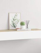 vidaXL Стенен рафт за чекмеджета дъб и бяло 60x235x10 см MDF