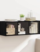vidaXL Стенен шкаф 102 x 37 x 35 см Инженерна дървесина Черния дъб