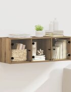 vidaXL Стенен шкаф 102 x 37 x 35 см Инженерна дървесина Дъб