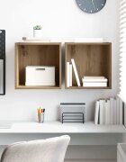 vidaXL Стенен шкаф 2 бр. Дъб 37 x 37 x 37 см Инженерна дървесина