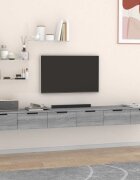 vidaXL Стенен шкаф 2 бр сив сонома 102x30x20 см инженерно дърво