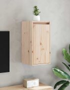 vidaXL Стенен шкаф 30x30x60 см борово дърво масив