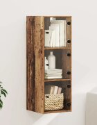 vidaXL Стенен шкаф 35 x 37 x 102 см Инженерна дървесина Старо дърво