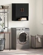vidaXL Стенен шкаф 60 x 31 x 70 см Инженерна дървесина Черен дъб