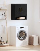 vidaXL Стенен шкаф 60 x 31 x 70 см Инженерна дървесина Черен дъб