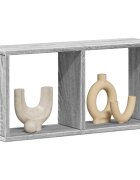 vidaXL Стенен шкаф 60x16x30 см сив сонома инженерно дърво