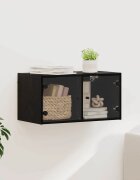 vidaXL Стенен шкаф 68 x 37 x 35 см Инженерна дървесина Черния дъб